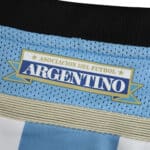 Close-up of the label on the Argentina Retro Home 2014 Fan Version jersey.