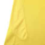 Close-up of the yellow fabric texture on the Arsenal Retro Away 2005/06 Fan Version jersey.