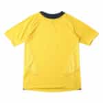 Back view of the Arsenal Retro Away 2005/06 fan version jersey in yellow with a black collar.