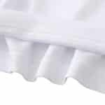 Detailed stitchwork of the Chelsea Retro Away 2011/12 Fan Version jersey, focusing on high-quality hemming and fabric.