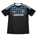 Chelsea Retro Third | 2011/12 | Fan Version, black jersey with "Samsung" logo and blue accents. Three white stripes on shoulders.