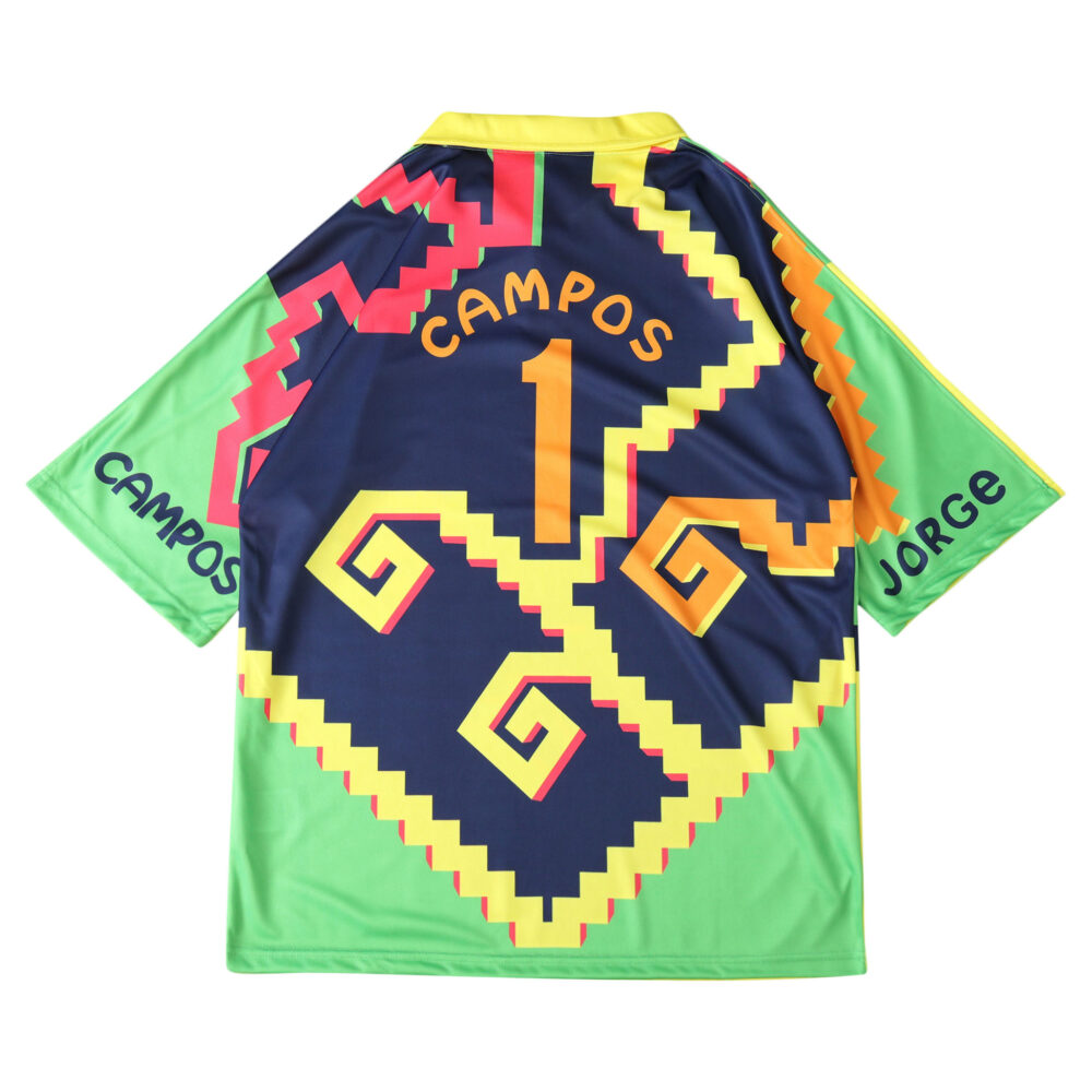 Mexico Retro Goalkeeper Jersey | 1995 Player Version, featuring "Campos" and number 1 on the back with vibrant geometric patterns.