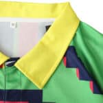 Mexico Retro Goalkeeper Jersey | 1995 Player Version, featuring a vibrant yellow collar and green pixelated design.