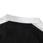 Close-up view of the collar and upper back section of a Real Madrid Retro Away jersey from 2001/02.