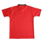 Spain Retro Home 1994 Fan Version jersey, red with subtle striped pattern and dark blue collar on a white background.