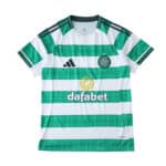 Celtic 2025/26 Home Fan jersey with green and white hoops, Adidas logo, and club crest on the chest.