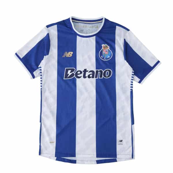 FC Porto Home 2025/26 Player Version jersey with blue and white stripes, club crest, and Betano sponsor logo.