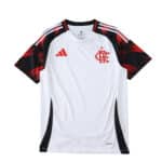 Flamengo Away 2025/26 Fan Version jersey, white with black and red accents, club crest on the chest.