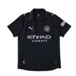 Manchester City Away 2025/26 Player Version jersey in black with sponsor and club logos on the front.