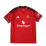 Manchester United Home 2025/26 Fan Version jersey in red with club crest and sponsor logos on front.