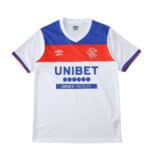 Rangers Away 2025/26 Fan Version jersey, white with blue and red chest stripes and sponsor logos.
