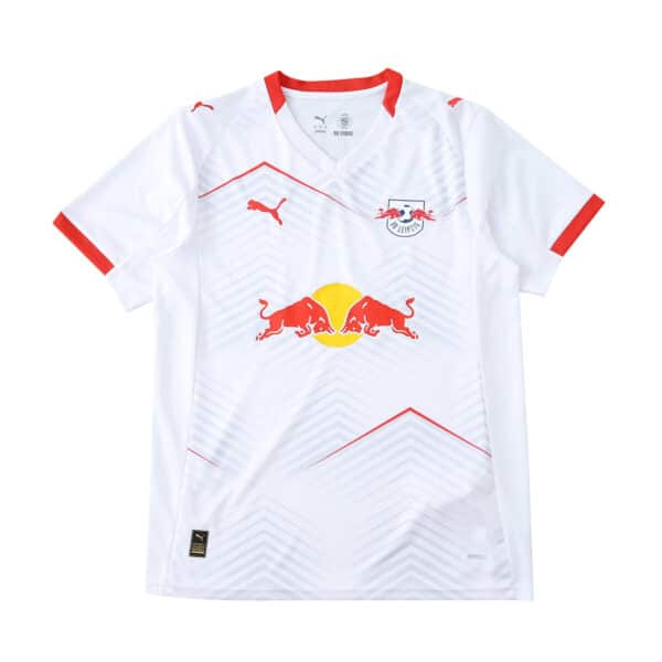 RB Leipzig 2025/26 Home Fan Version jersey in white with red accents and team sponsor logo on the chest.
