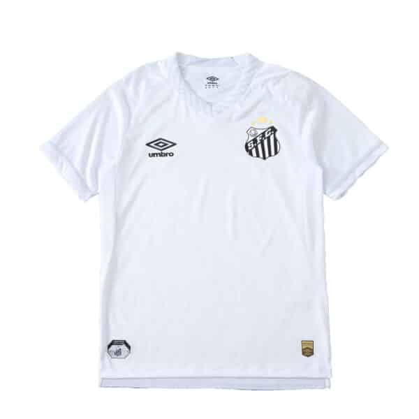 Santos FC 2025/26 Home Player Version jersey in white with club crest and Umbro logo on the chest.