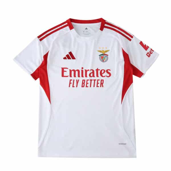 SL Benfica Third 2025/26 Fan Version jersey, white with red accents and club crest on the chest.