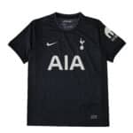 Tottenham Hotspur 2025/26 Away Fan Version jersey in black with AIA sponsor and club crest on chest.