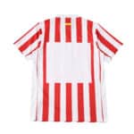 Back view of Atlético Madrid Home 2025/26 Fan Version jersey with red and white vertical stripes.