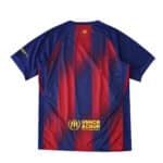 Back view of the 2025/26 Barcelona Home Fan Version jersey with UNHCR sponsor and red-blue stripes.