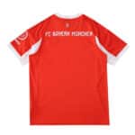 Back view of the 2025/26 Bayern Munich Home Fan Version jersey in red with white accents and team name text.
