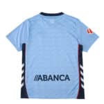 Back view of Celta Vigo 2025/26 home fan jersey in light blue with sponsor and navy side panels.