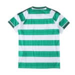Back view of the 2025/26 Celtic Home fan jersey with green and white horizontal stripes.