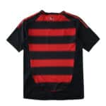 Back view of Flamengo 2025/26 Home Player Version jersey with black and red horizontal stripes.