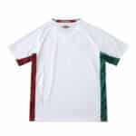 Back view of the Fluminense Away 2025/26 Fan Version jersey, featuring white fabric with burgundy and green side panels.