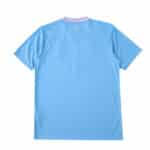 Back view of the Inter Miami CF Third 2025/26 Fan Version jersey in light blue with pink and white collar trim.