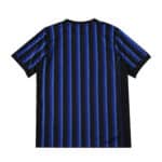 Back view of Inter Milan 2025/26 home fan jersey with black and blue vertical stripes.
