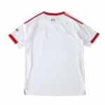 Back view of Liverpool Away 2025/26 Fan Version jersey, white with red accents on collar and sleeves.