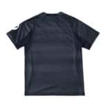 Back view of the Real Madrid Away 2025/26 Fan Version jersey in dark navy with subtle horizontal stripes.