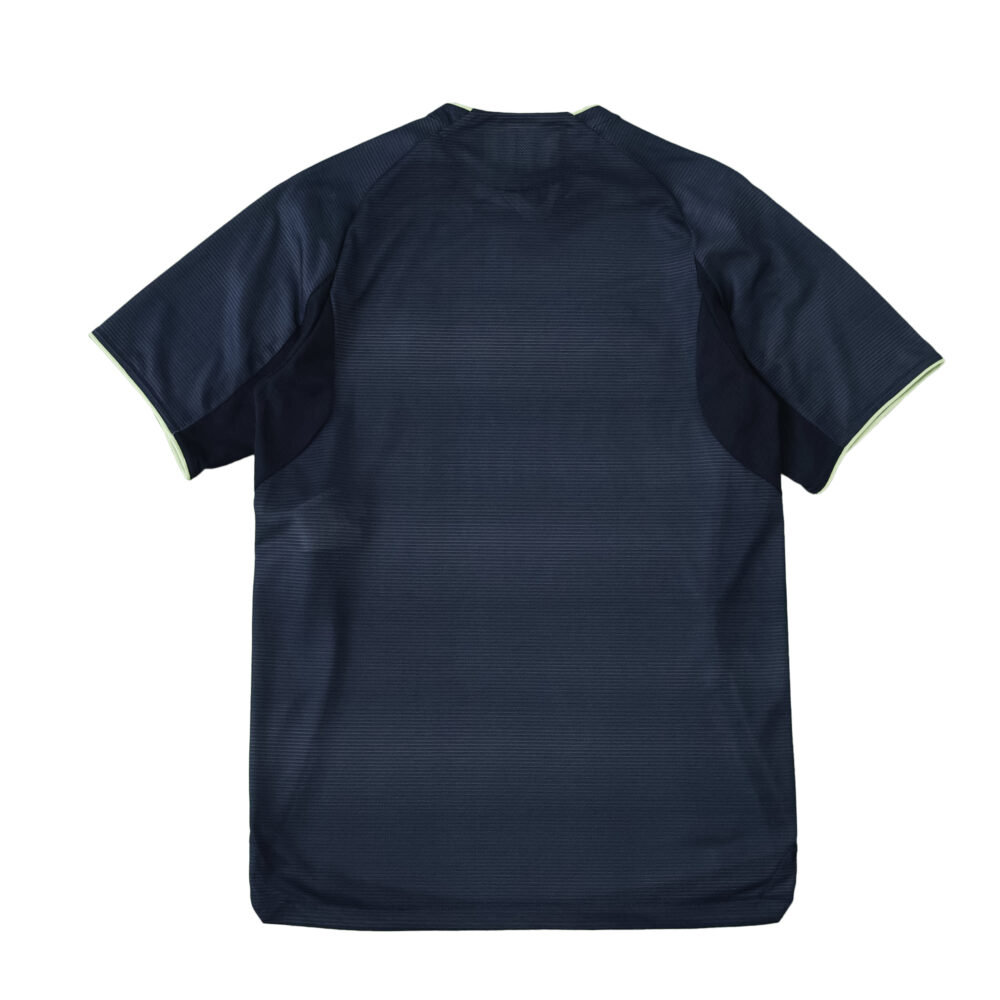 Back view of Real Madrid Away 2025/26 Player Version jersey in dark navy with subtle stripe detailing.