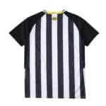 Back view of Santos FC Away 2025/26 Fan Version jersey with black and white vertical stripes.