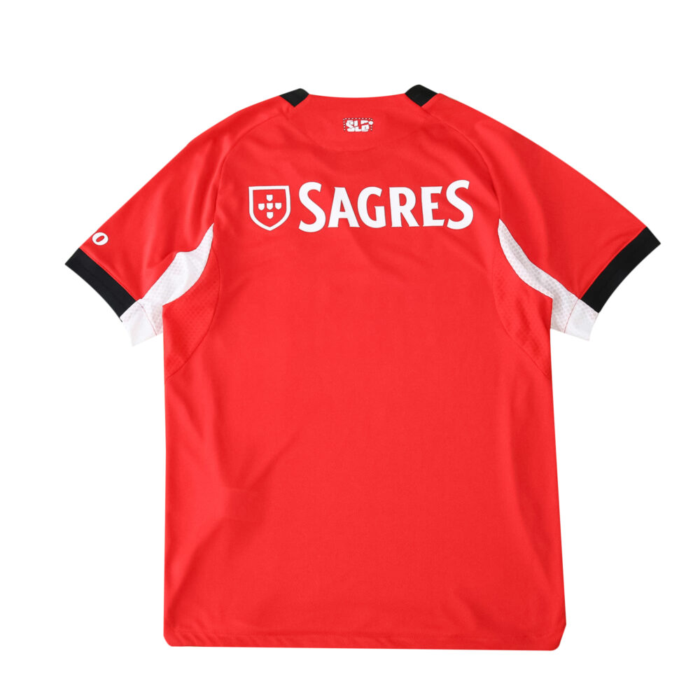 Back view of the SL Benfica Home 2025/26 Player Version jersey featuring Sagres sponsor logo.