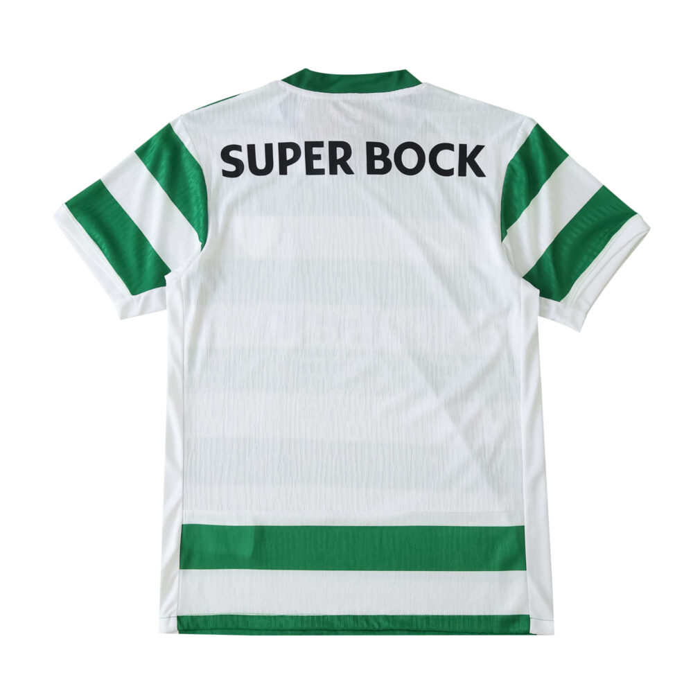 Back view of Sporting CP 2025/26 Home Player Version jersey with "SUPER BOCK" sponsor text.