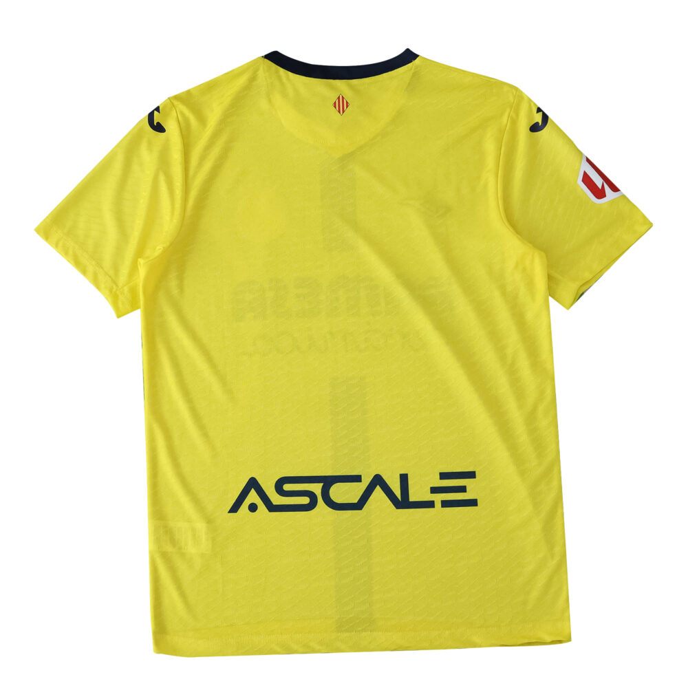 Back view of Villarreal Home 2025/26 Player Version jersey in yellow with ASCAL front sponsor logo.