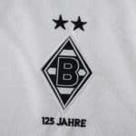 Borussia Monchengladbach 2025/26 home fan jersey logo with two stars and "125 Jahre" text.