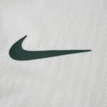 Close-up of the Nike logo on the 2025/26 Chelsea Away Player Version jersey fabric.