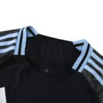 Close-up of the collar and shoulders of the Aston Villa Away 2025/26 Player Version jersey.