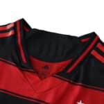 Close-up of the Flamengo Home 2025/26 Player Version jersey collar and shoulder design.