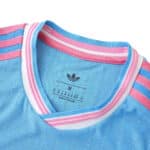 Close-up of the Inter Miami CF 2025/26 Third Player Version jersey collar with pink and white trim.