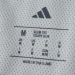 Size tag inside Bayern Munich 2025/26 Away Player Version jersey, showing size M and made in Thailand.