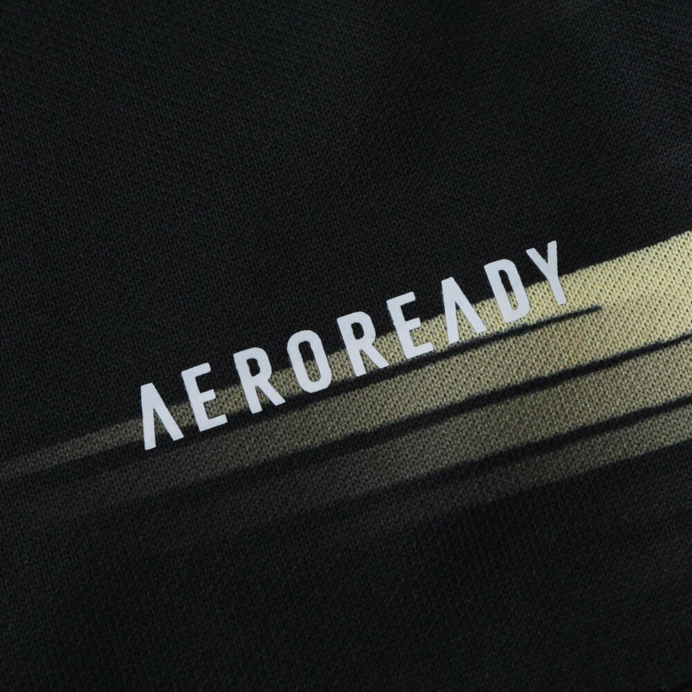 Close-up of the AEROREADY fabric detail on the Aberdeen Away 2025/26 Fan Version jersey.