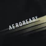 Close-up of the AEROREADY fabric detail on the Aberdeen Away 2025/26 Fan Version jersey.