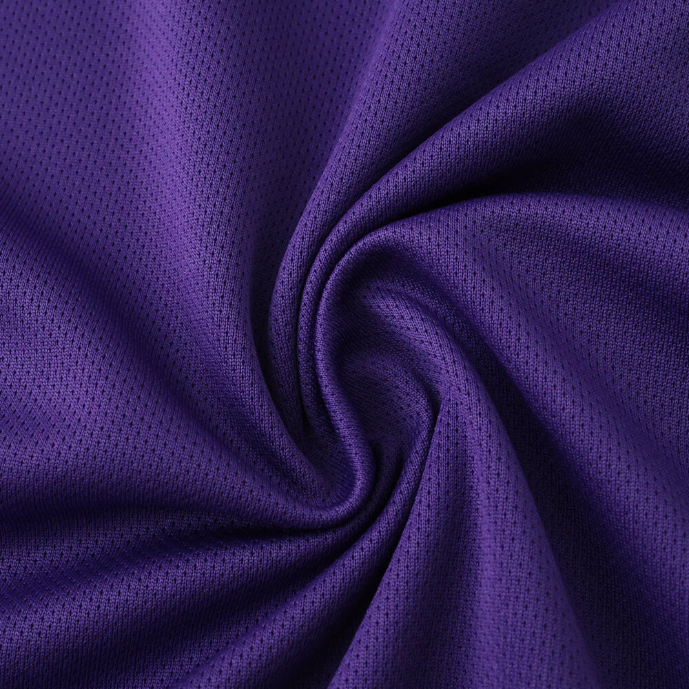 Close-up of the purple fabric used for the Fiorentina Home 2025/26 Fan Version jersey.
