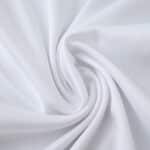Close-up of white Flamengo Away 2025/26 Fan Version jersey fabric showing smooth texture and weave.