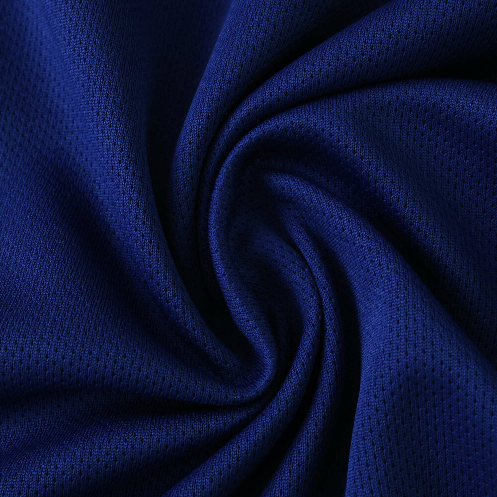 Close-up of the blue fabric used for the Hamburger SV Away 2025/26 Fan Version jersey.