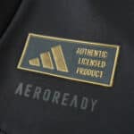 Close-up of the Inter Miami CF 2025/26 Away Player Version jersey showing Adidas and AEROREADY branding.