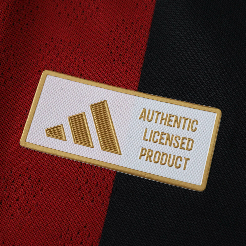 Close-up of the Authentic Licensed Product patch on River Plate Away 2025/26 Player Version jersey fabric.