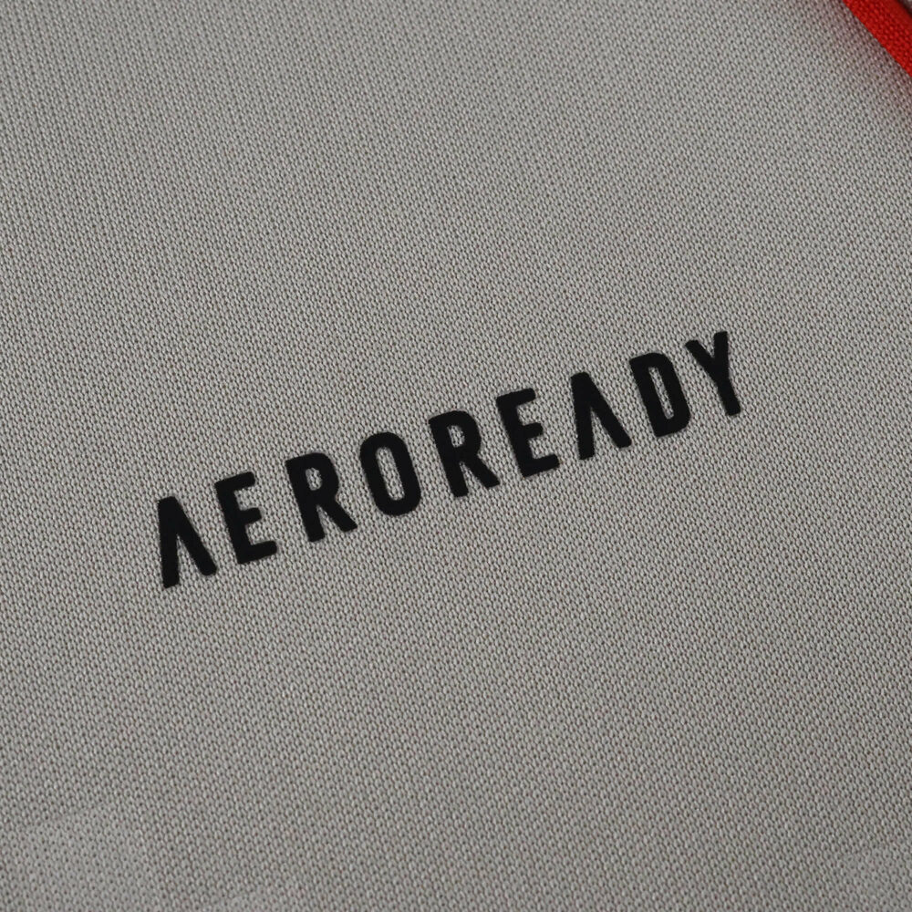 Close-up of the "AEROREADY" logo on the SL Benfica Away 2025/26 Fan Version jersey fabric.