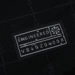Close-up of the "Engineered" label on the Tottenham Hotspur Away 2025/26 Fan Version jersey.